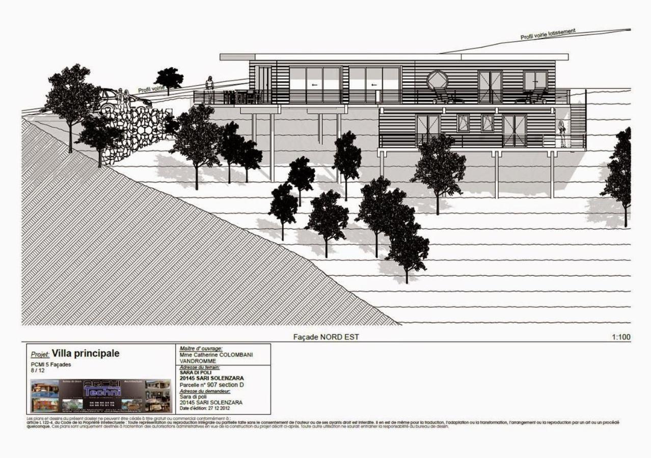 Villa bois vue mer a 180 degres Sari-Solenzara Eksteriør bilde